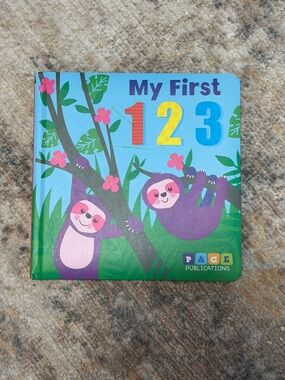 My First 1 2 3 Board Book - Colorful Sloth Design